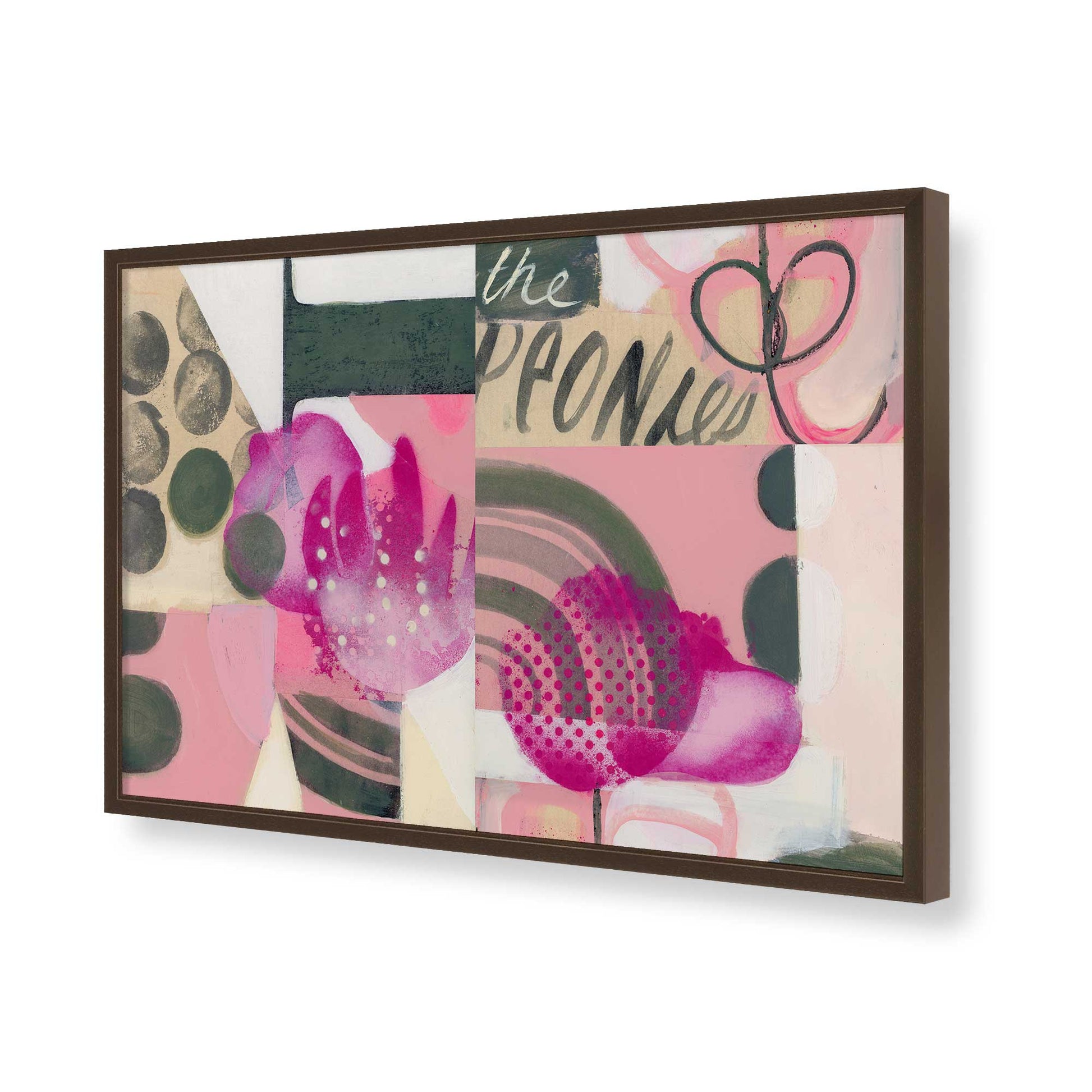 [Color:Brown], Picture of art in a Brown frame of the corner