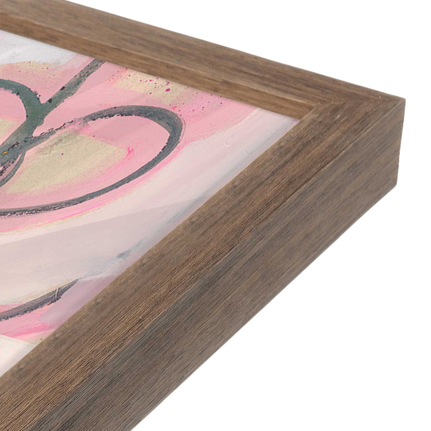 [Color:Walnut], Picture of art in a Walnut frame at an angle