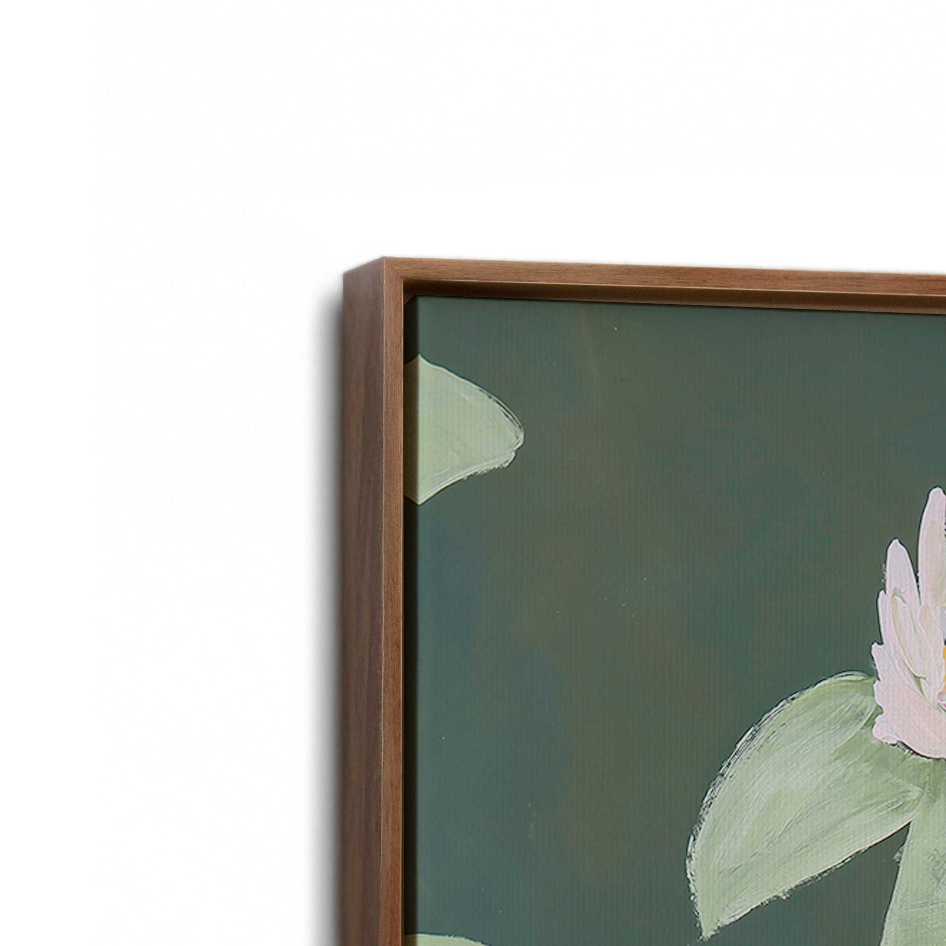 [Color:Walnut], Picture of art in a Walnut frame at an angle