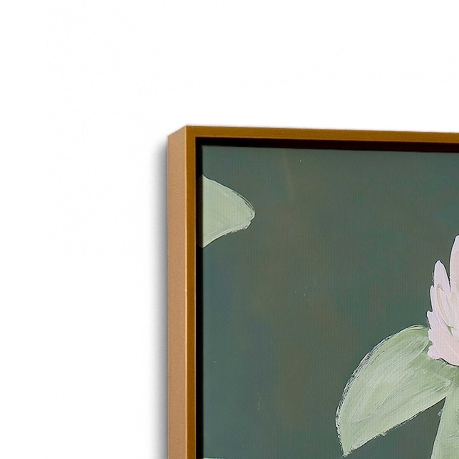 [Color:Polished Gold], Picture of art in a Polished Gold frame at an angle