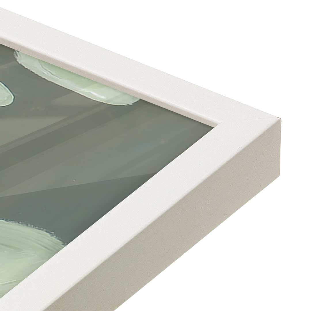 [Color:Opaque White], Picture of art in a Opaque White frame at an angle