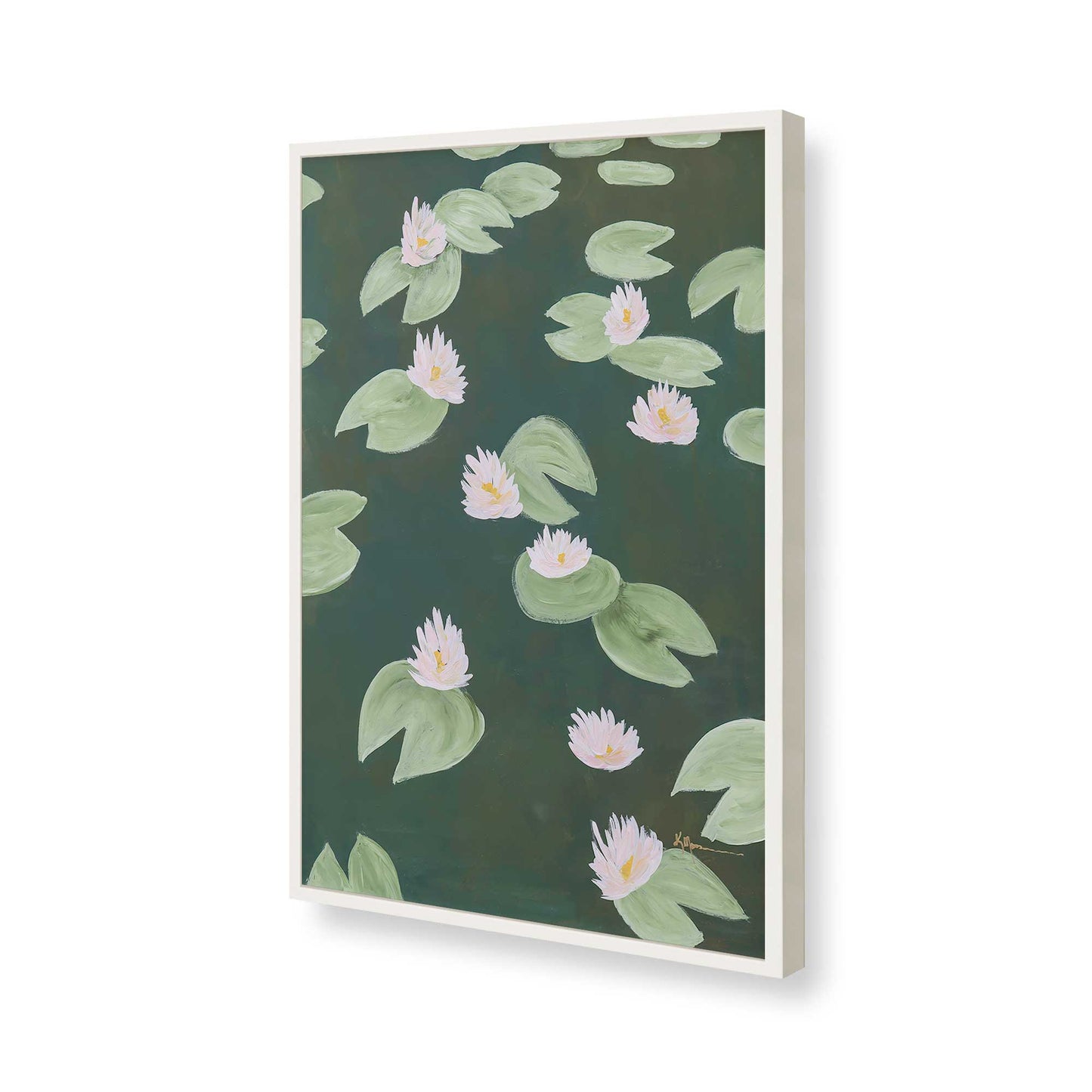 [Color:Opaque White], Picture of art in a Opaque White frame of the corner