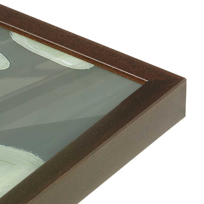 [Color:Brown], Picture of art in a Brown frame at an angle