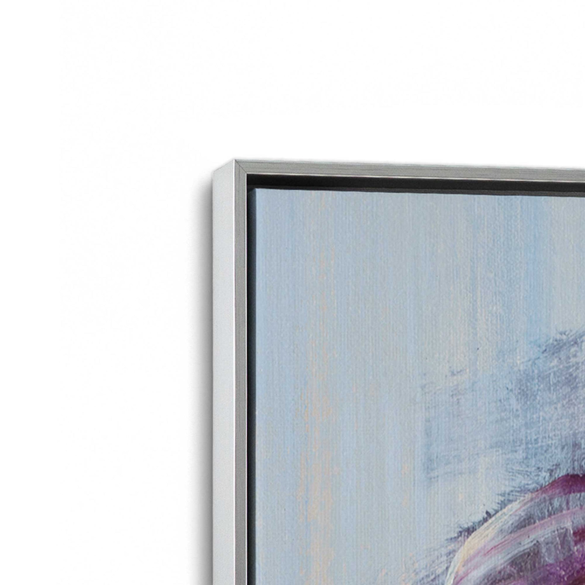 [Color:Polished Chrome], Picture of art in a Polished Chrome frame at an angle