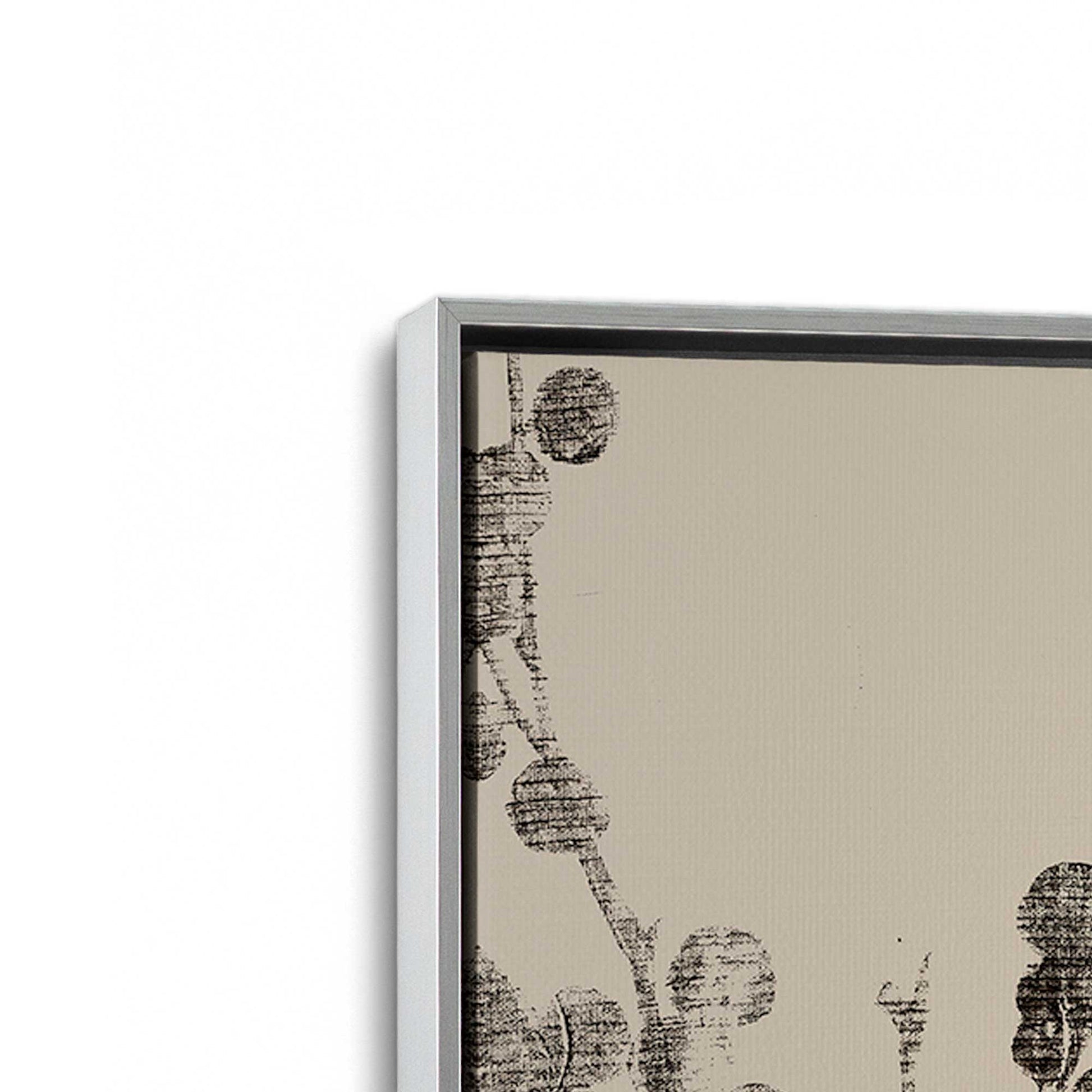 [Color:Polished Chrome], Picture of art in a Polished Chrome frame at an angle