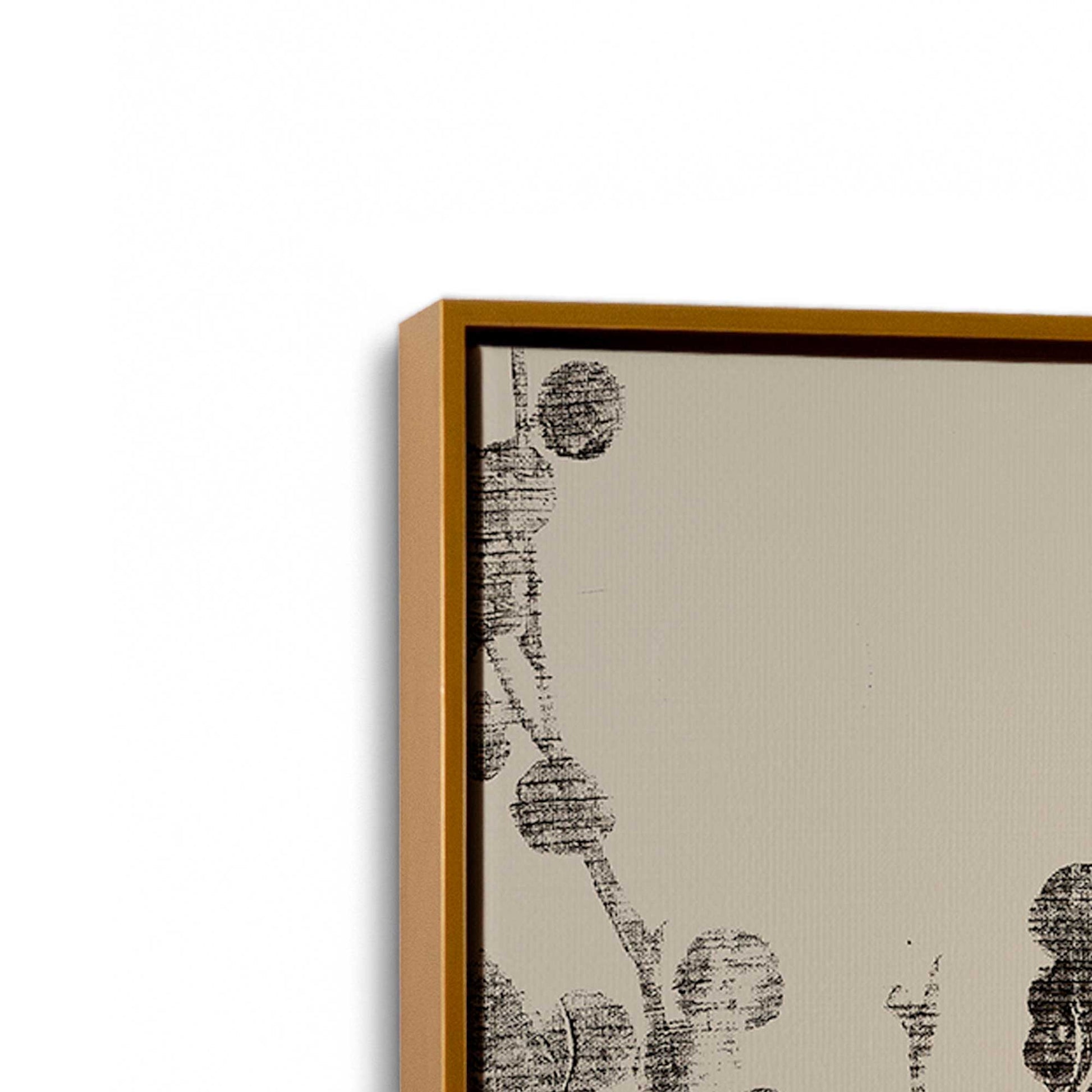 [Color:Polished Gold], Picture of art in a Polished Gold frame at an angle