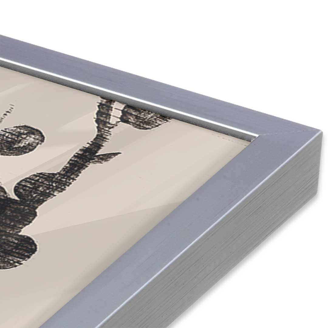 [Color:Polished Chrome], Picture of art in a Polished Chrome frame at an angle
