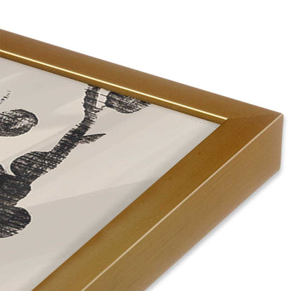 [Color:Polished Gold], Picture of art in a Polished Gold frame at an angle