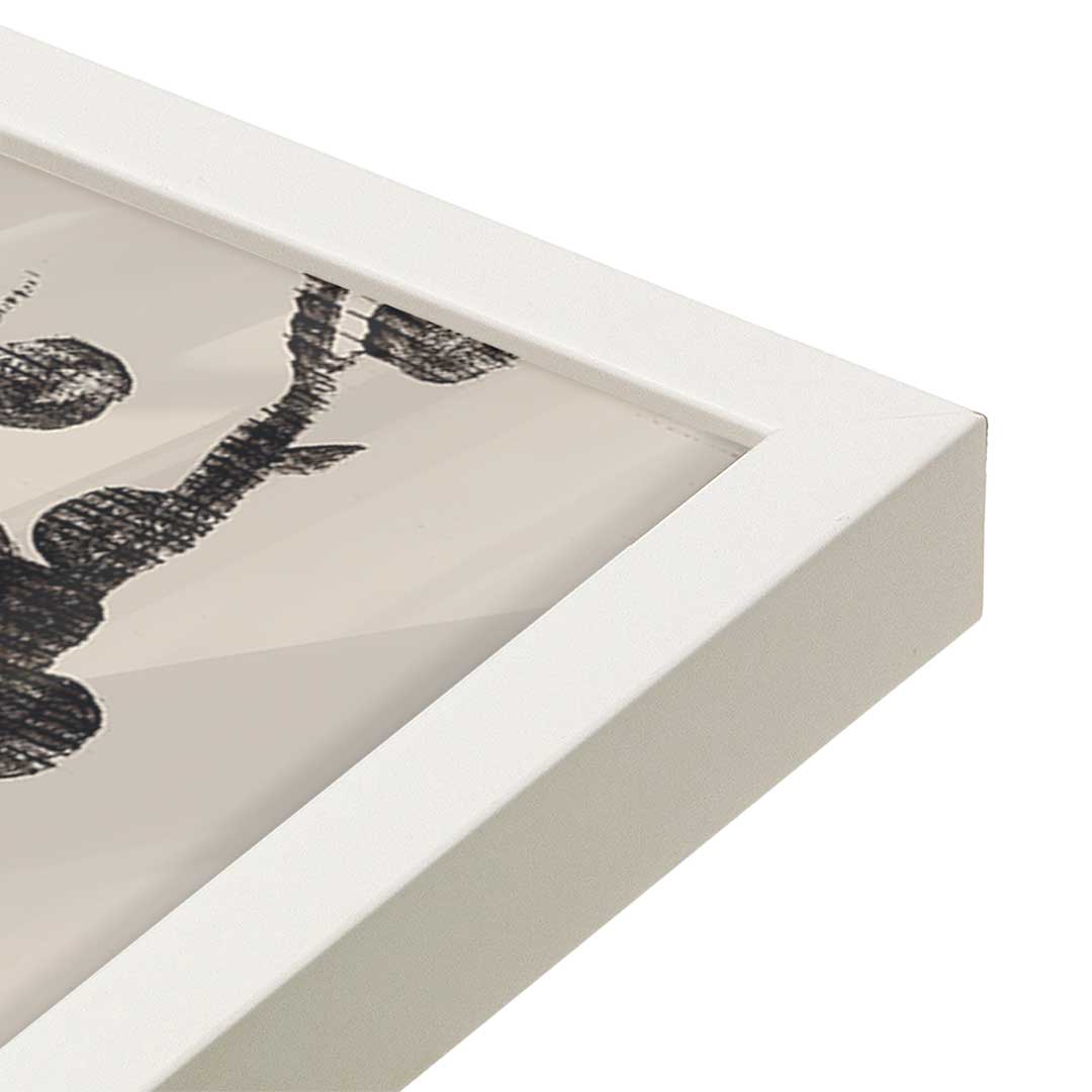 [Color:Opaque White], Picture of art in a Opaque White frame at an angle
