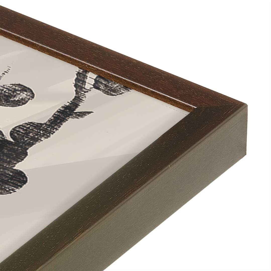 [Color:Belvinder Brown], Picture of art in a Belvinder Brown frame at an angle