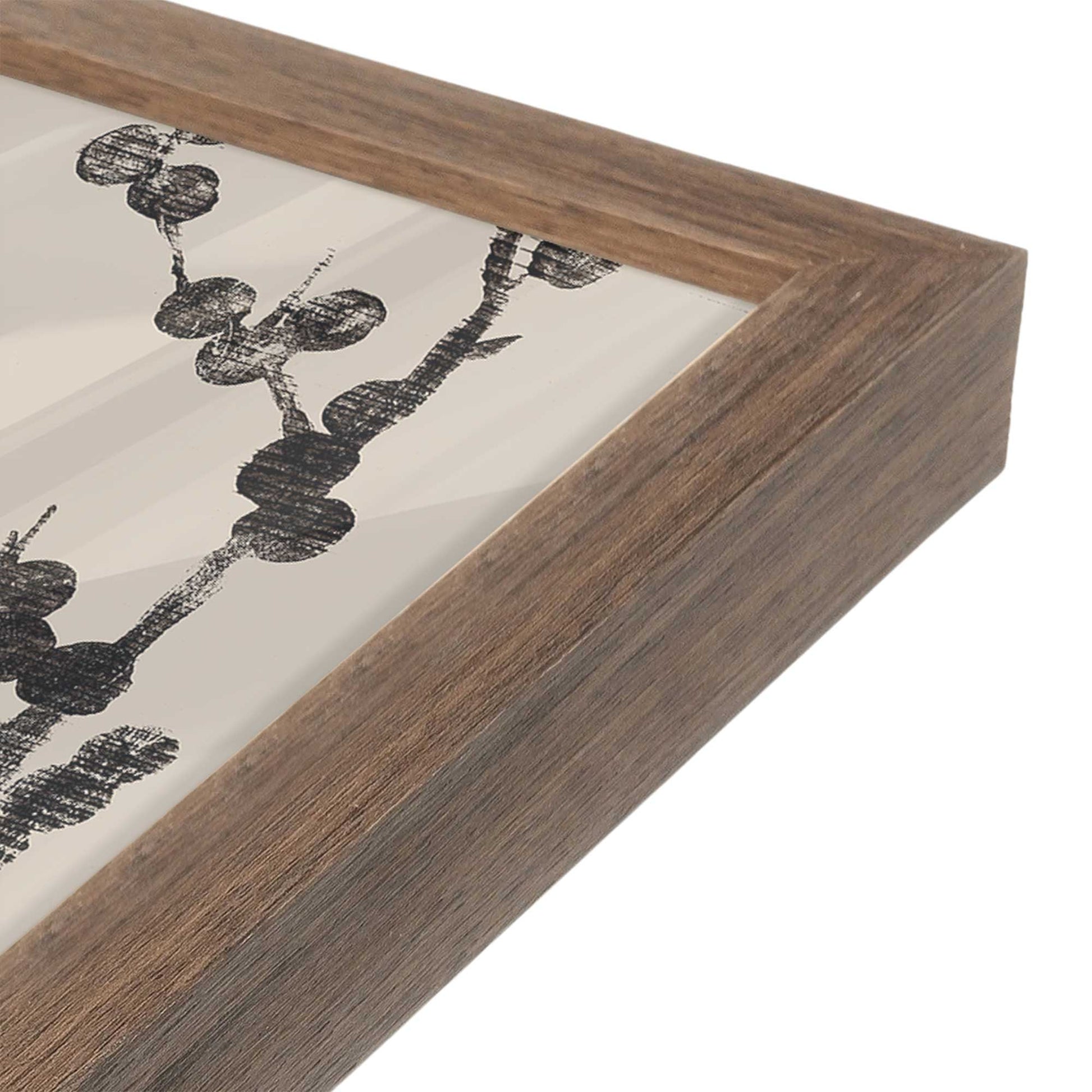 [Color:Walnut], Picture of art in a Walnut frame at an angle
