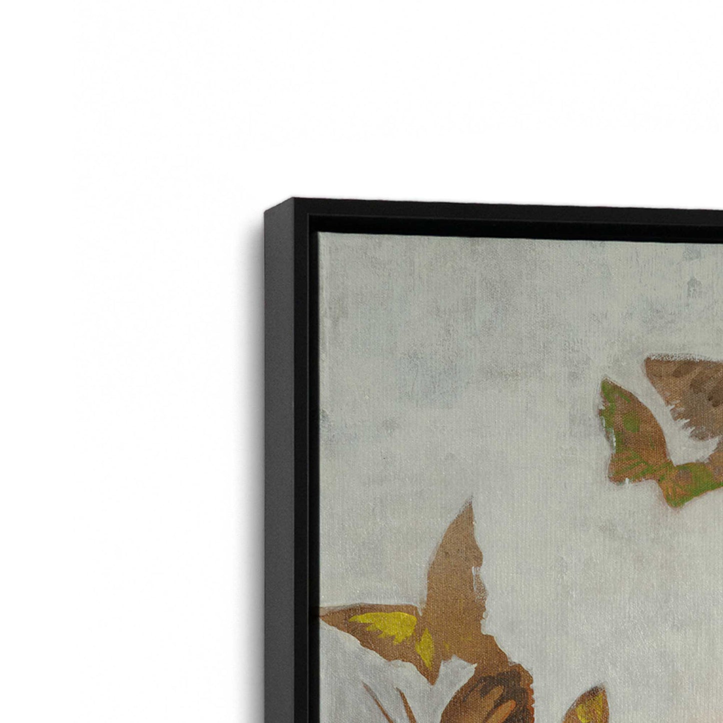 [Color:Satin Black], Picture of art in a Satin Black frame at an angle