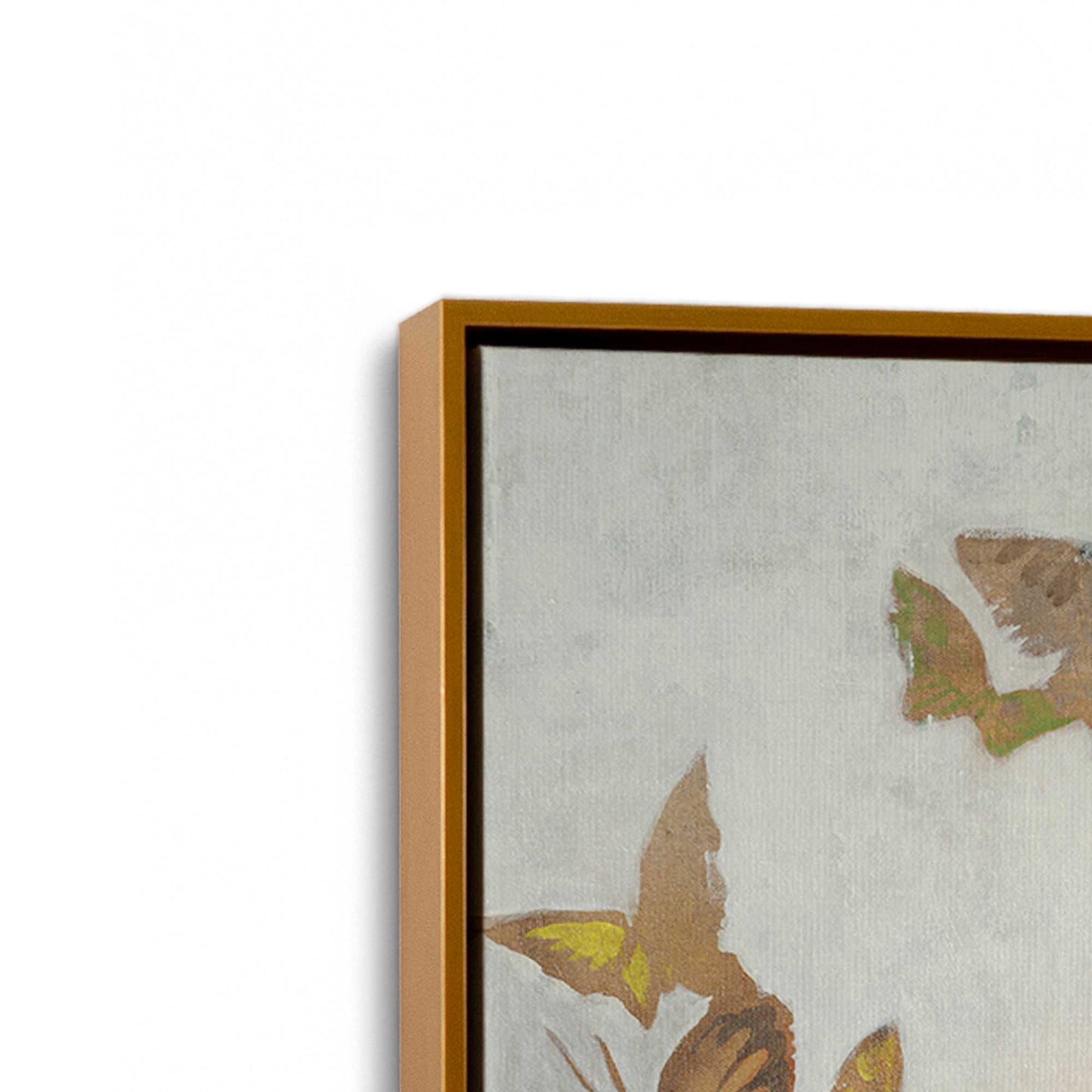 [Color:Polished Gold], Picture of art in a Polished Gold frame at an angle