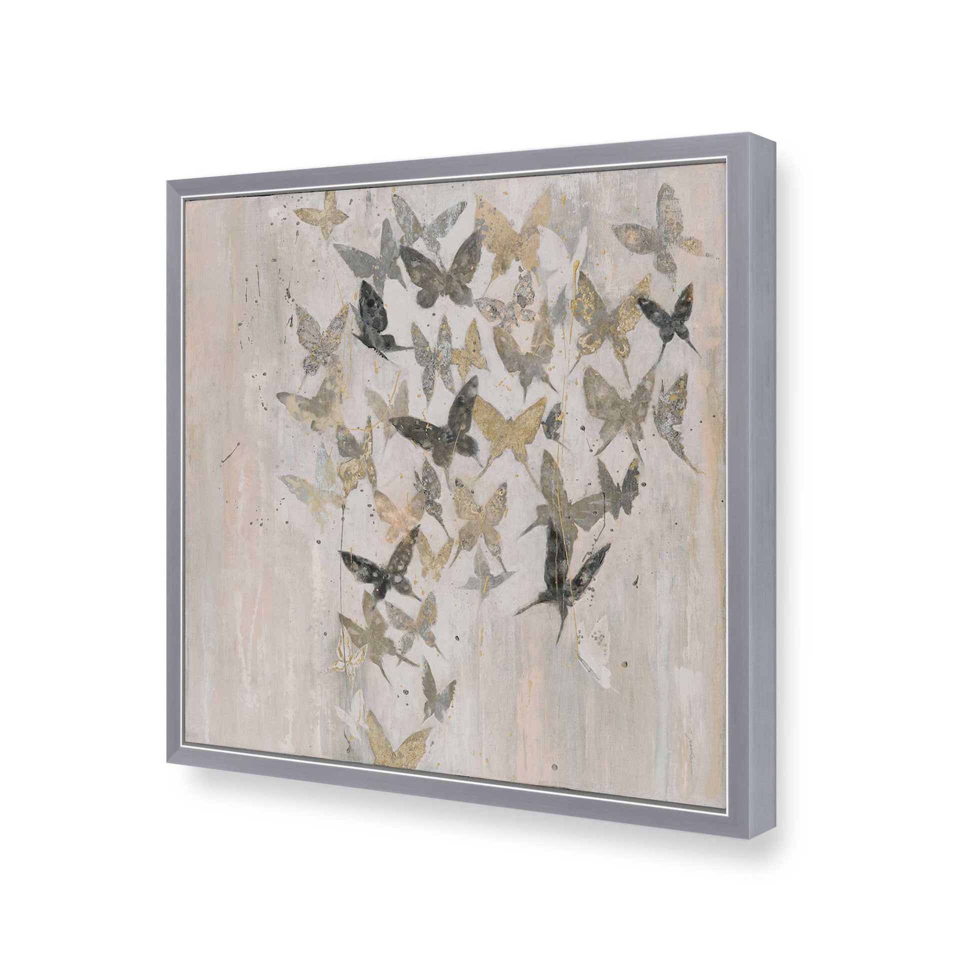 [Color:Polished Chrome], Picture of art in a Polished Chrome frame of the corner