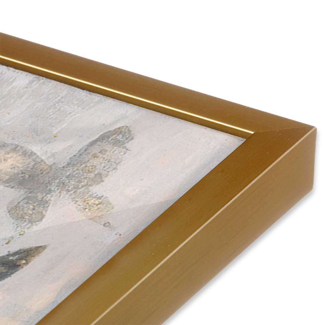 [Color:Polished Gold], Picture of art in a Polished Gold frame at an angle