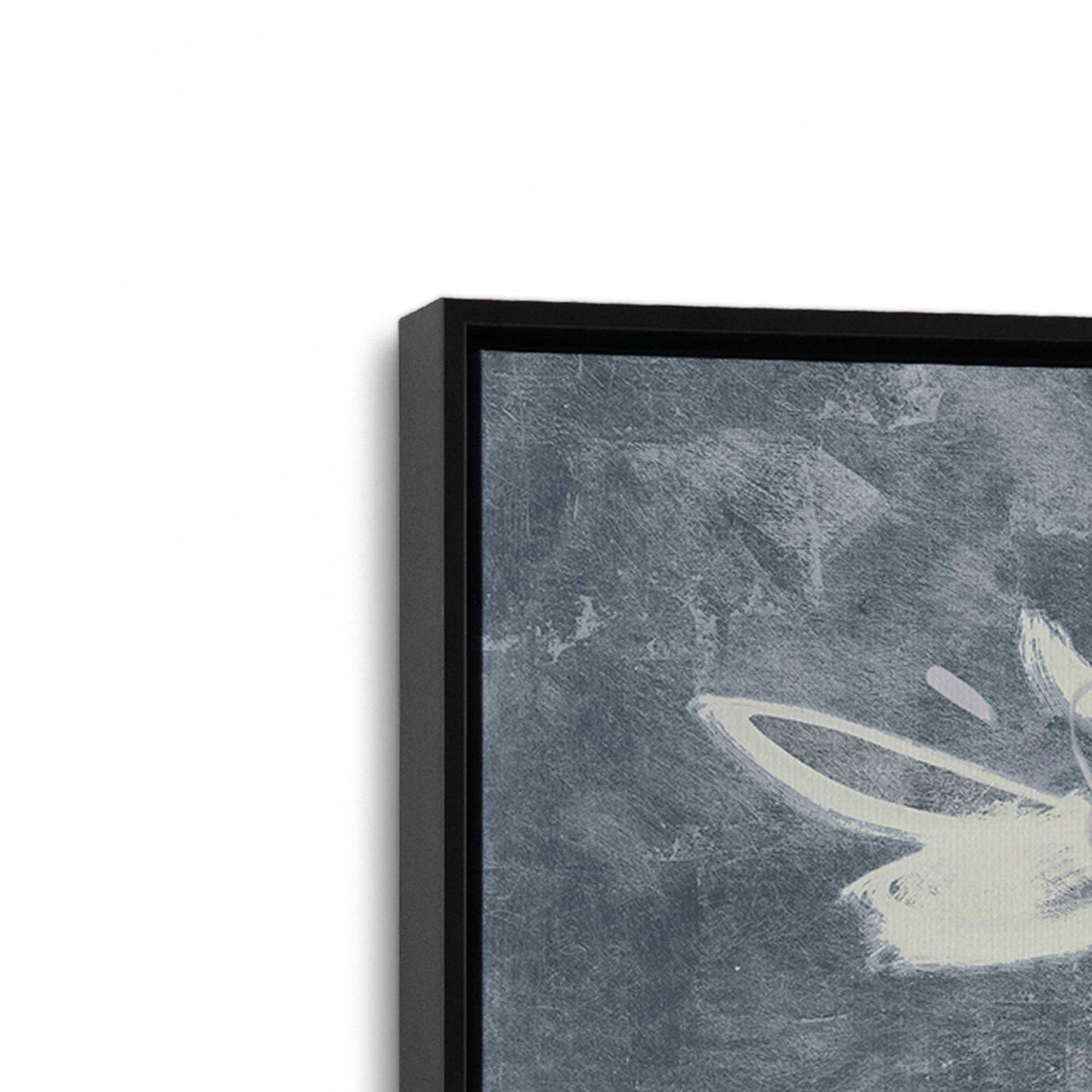 [Color:Satin Black], Picture of art in a Satin Black frame at an angle