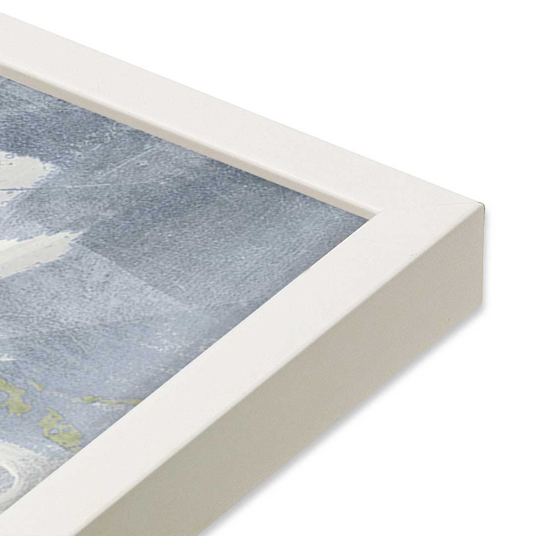 [Color:Opaque White], Picture of art in a Opaque White frame at an angle