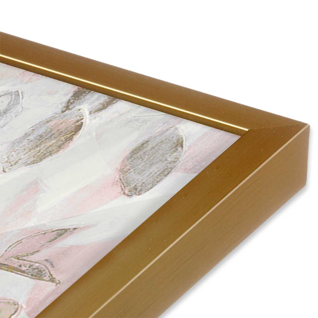 [Color:Polished Gold], Picture of art in a Polished Gold frame at an angle