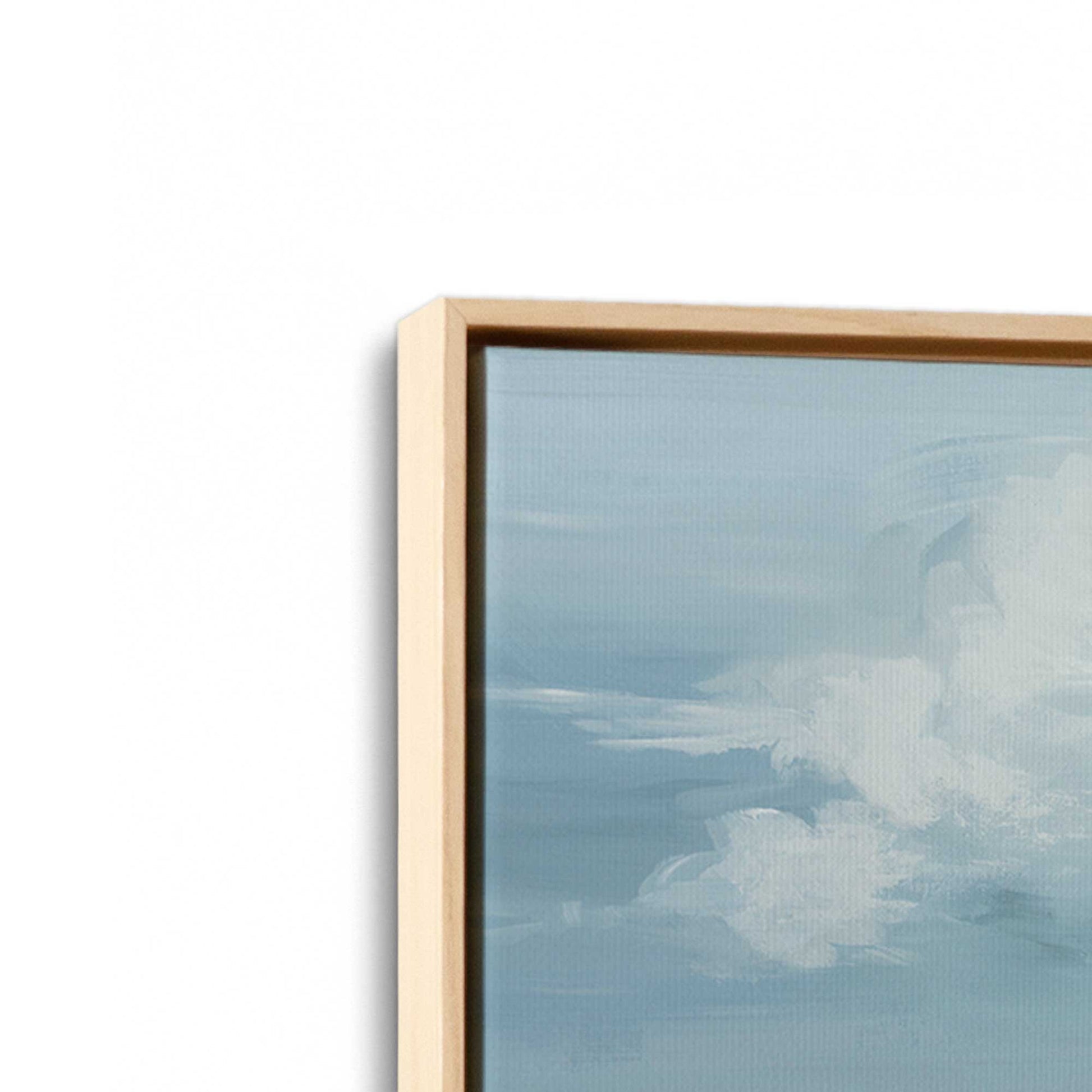 [Color:American Maple], Picture of art in a American Maple frame at an angle