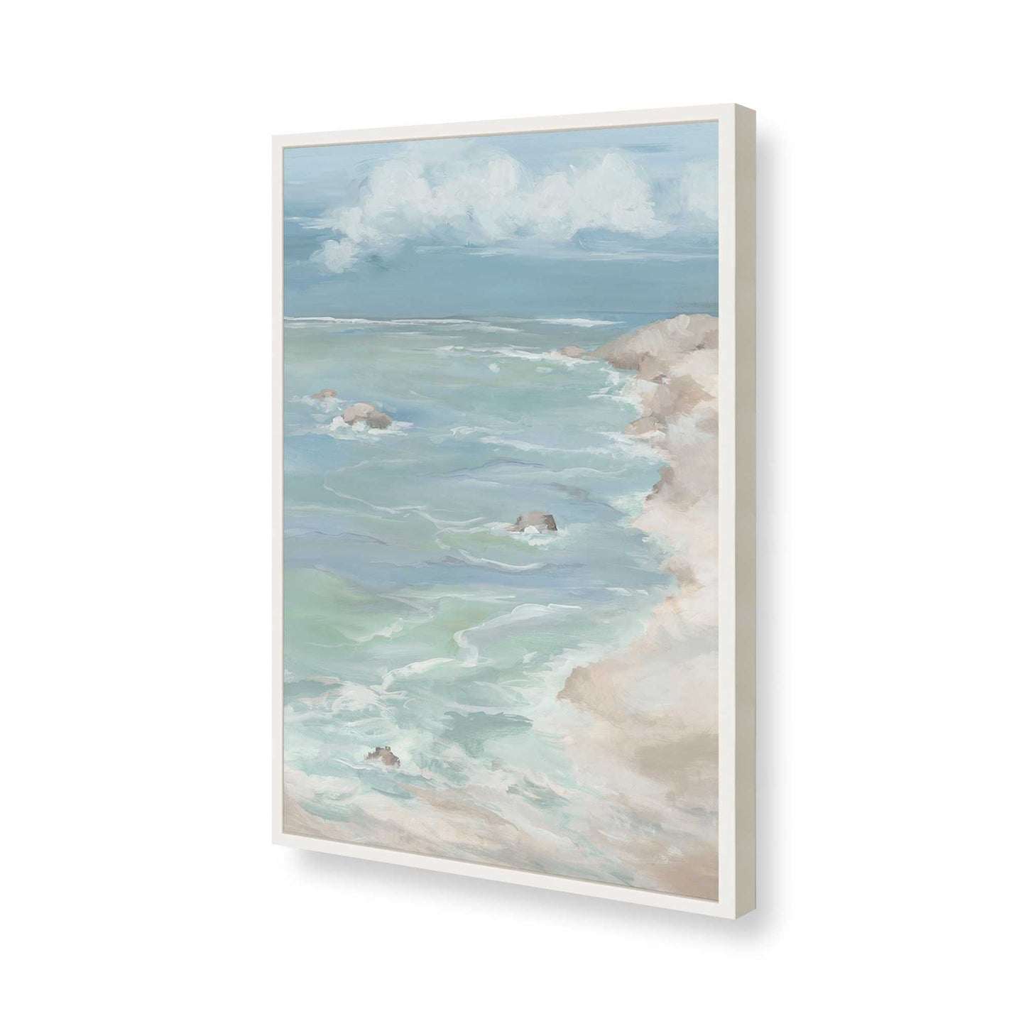 [Color:Opaque White], Picture of art in a Opaque White frame of the corner