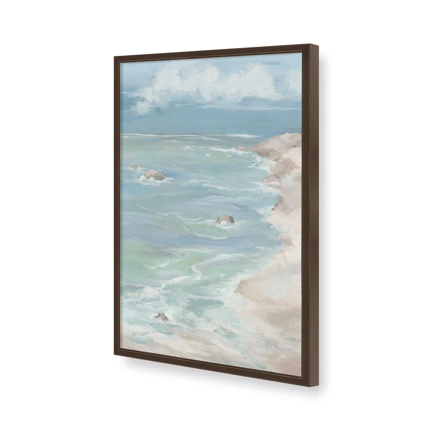 [Color:Brown], Picture of art in a Brown frame of the corner