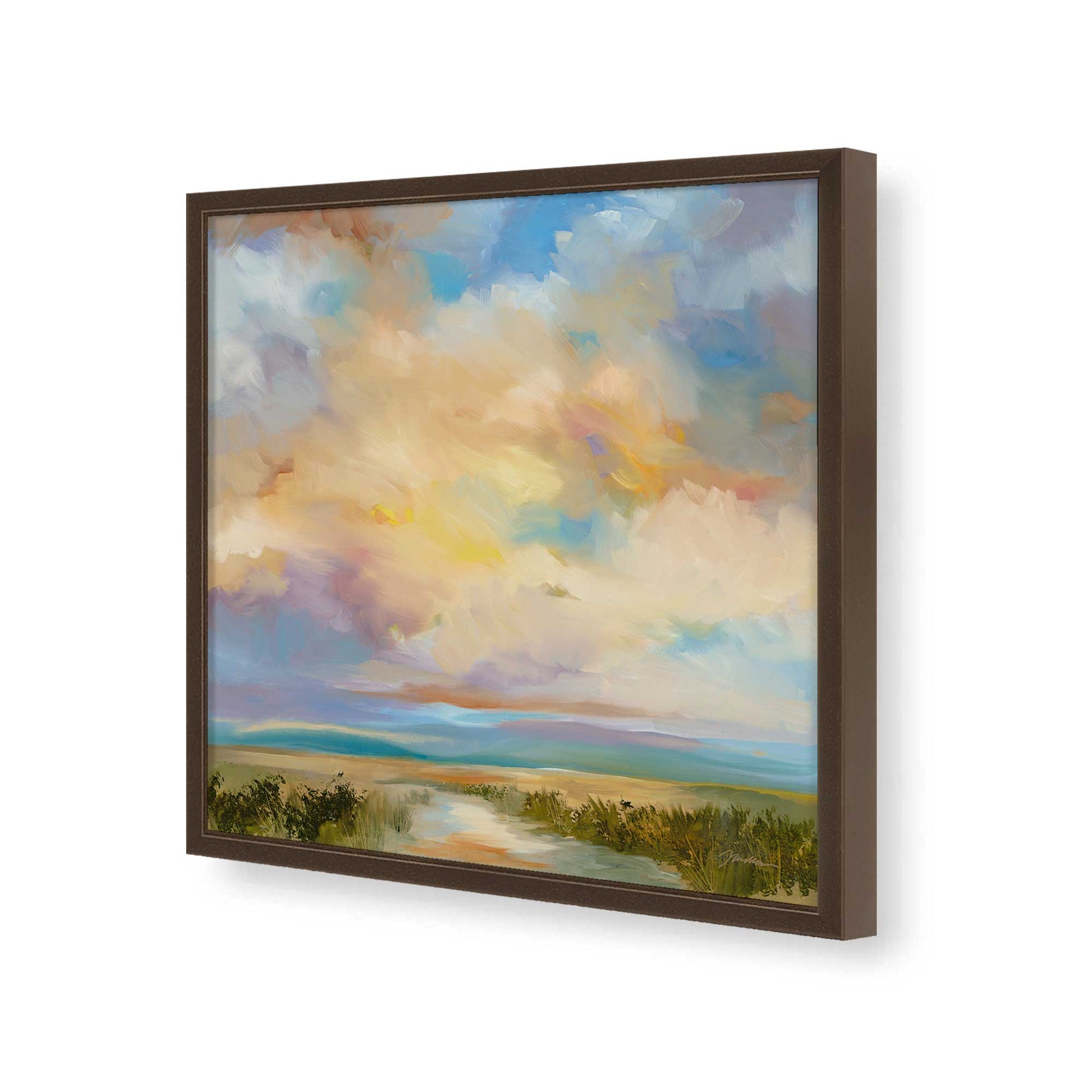 [Color:Espresso], Picture of art in a Espresso frame of the corner