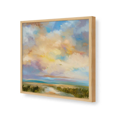 [Color:American Maple], Picture of art in a American Maple frame of the corner