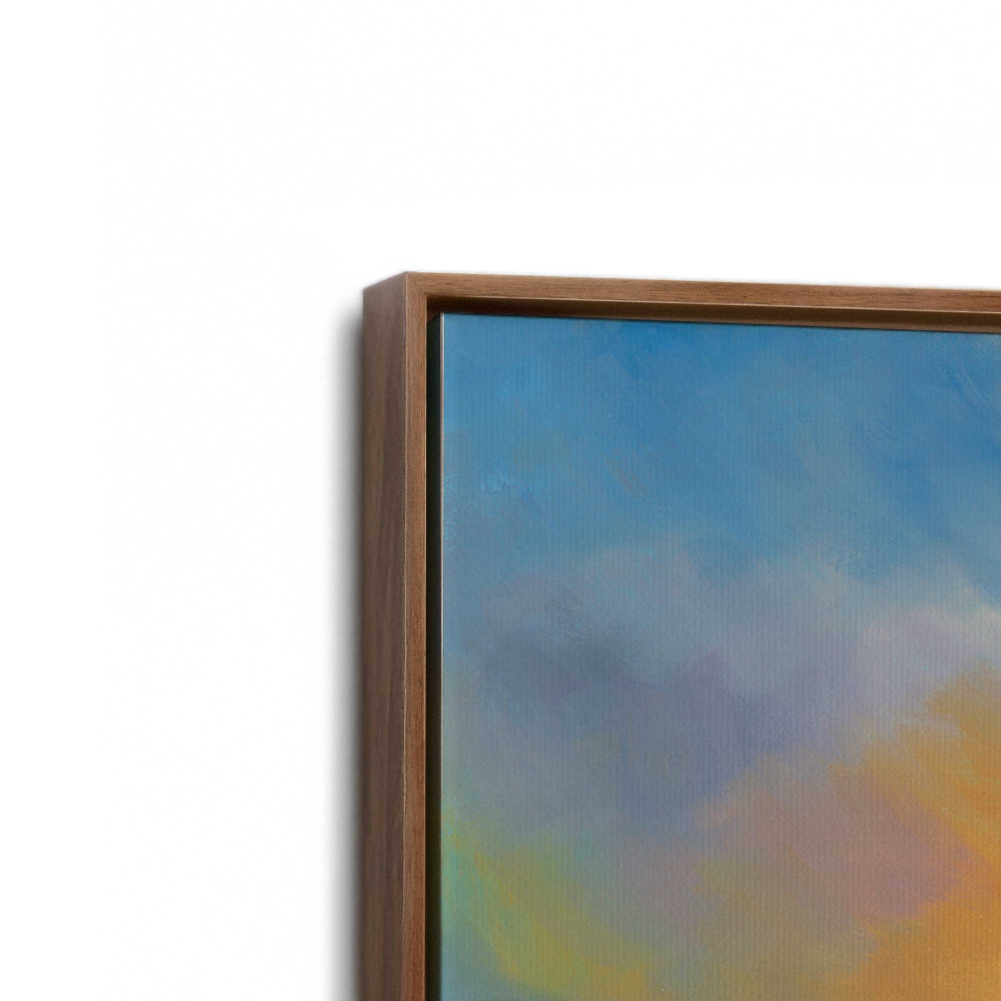 [Color:Walnut], Picture of art in a Walnut frame at an angle
