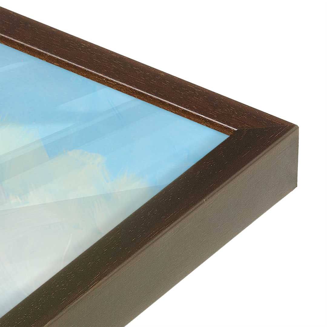 [Color:Espresso], Picture of art in a Espresso frame at an angle