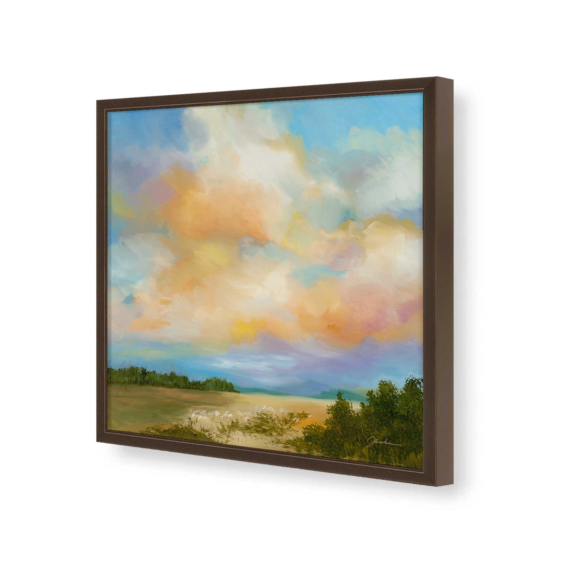 [Color:Espresso], Picture of art in a Espresso frame of the corner
