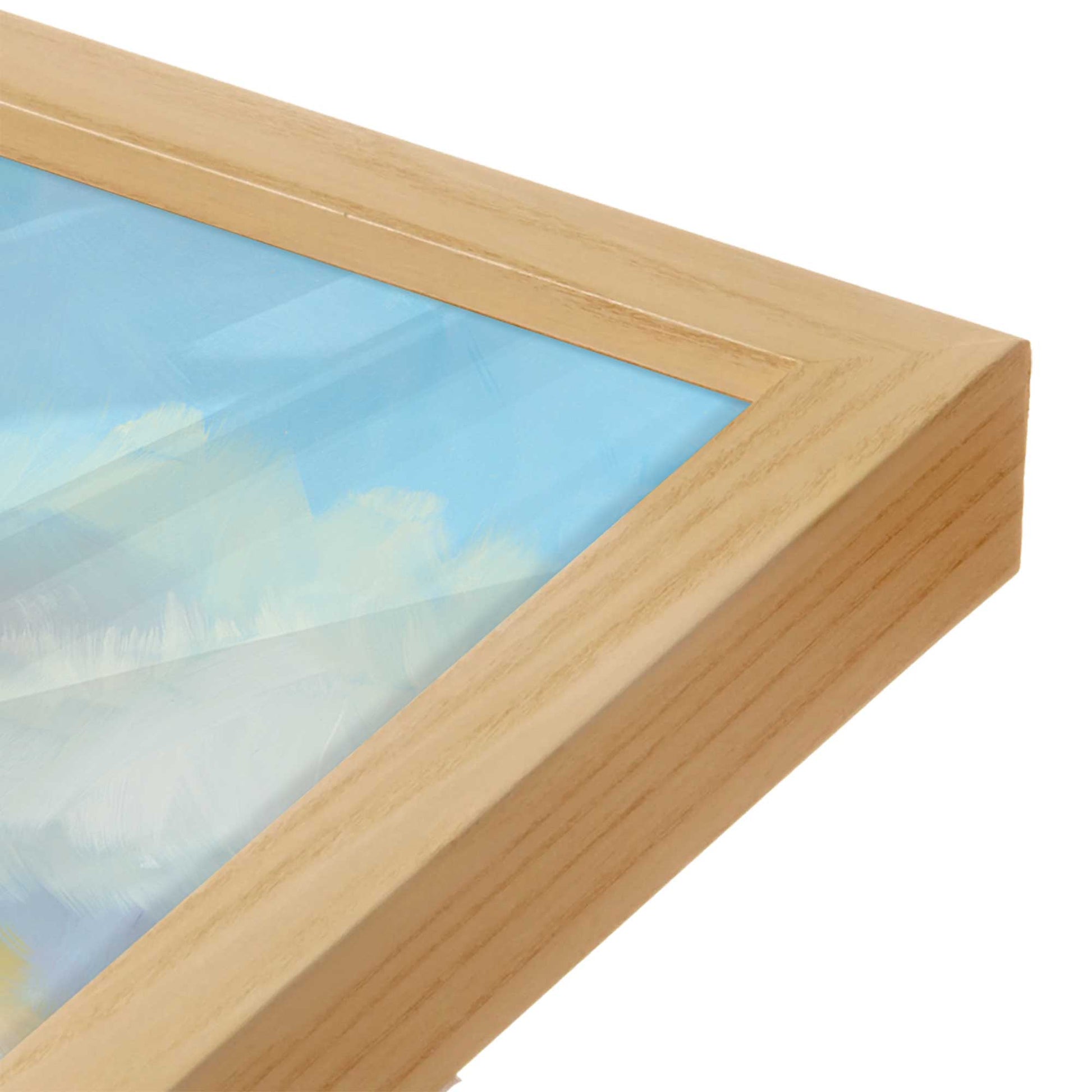 [Color:American Maple], Picture of art in a American Maple frame at an angle