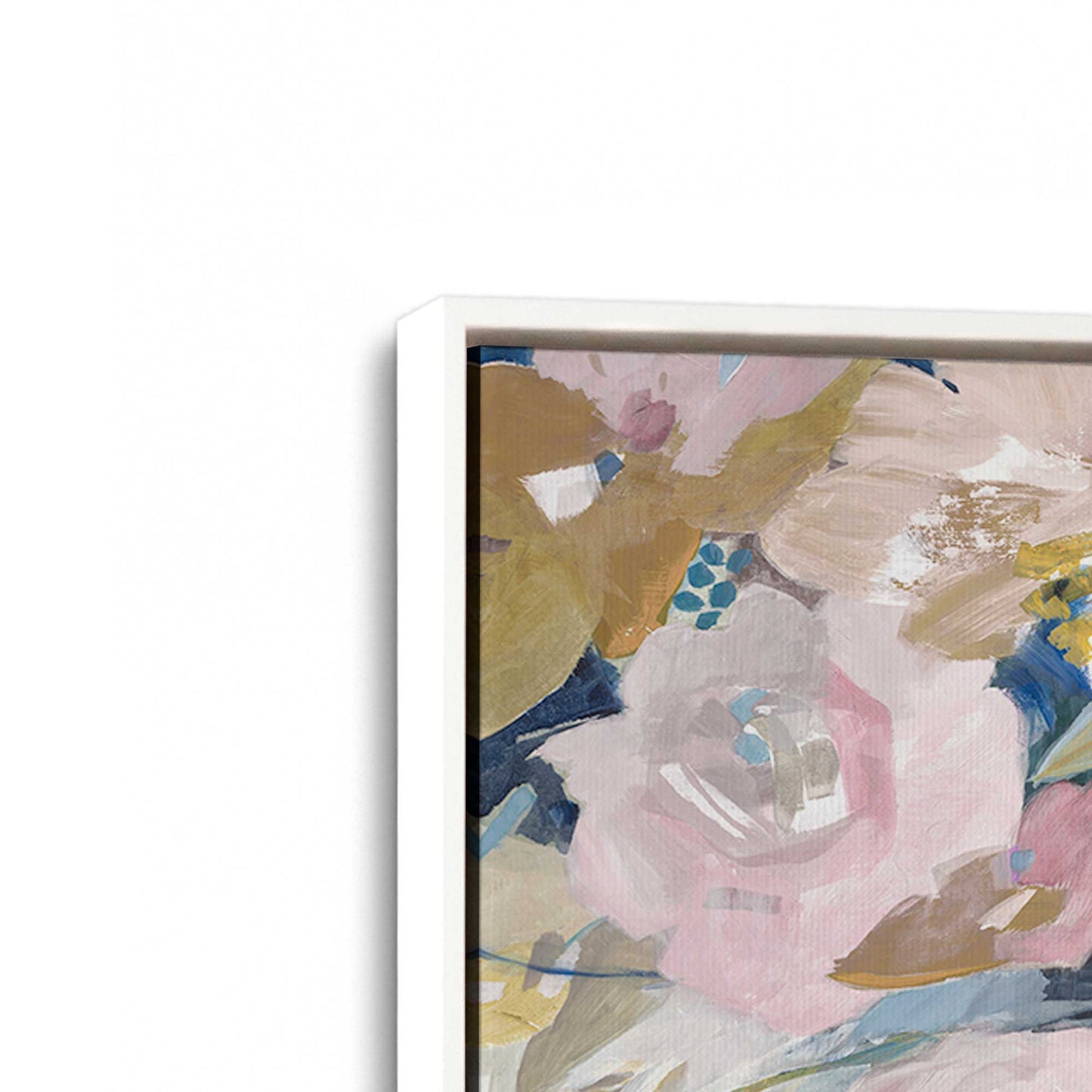 [Color:Opaque White], Picture of art in a White frame at an angle