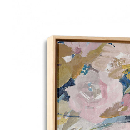 [Color:American Maple], Picture of art in a American Maple frame at an angle