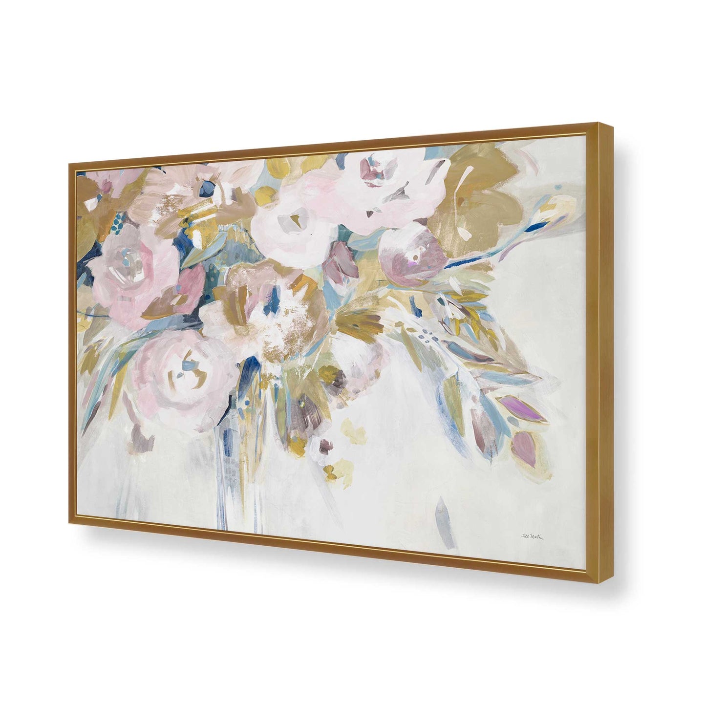 [Color:Polished Gold], Picture of art in a Polished Gold frame of the corner