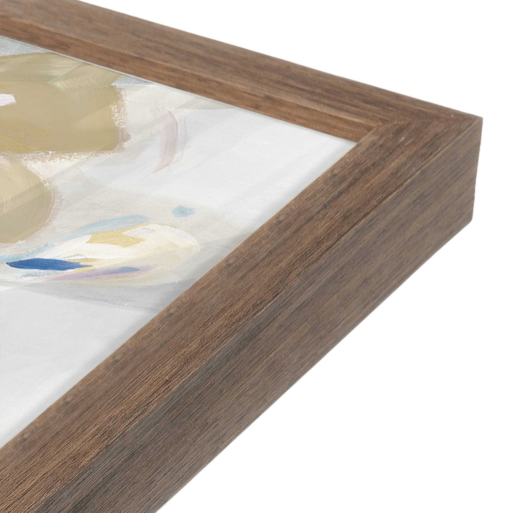 [Color:Walnut], Picture of art in a Walnut frame at an angle