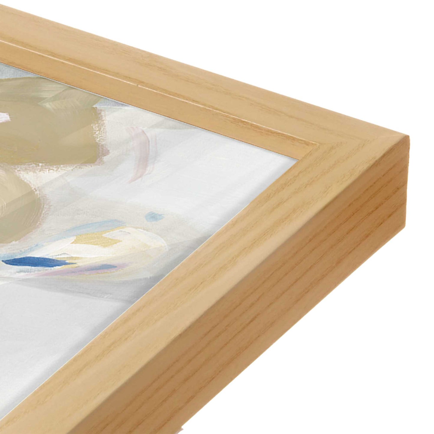 [Color:American Maple], Picture of art in a American Maple frame at an angle