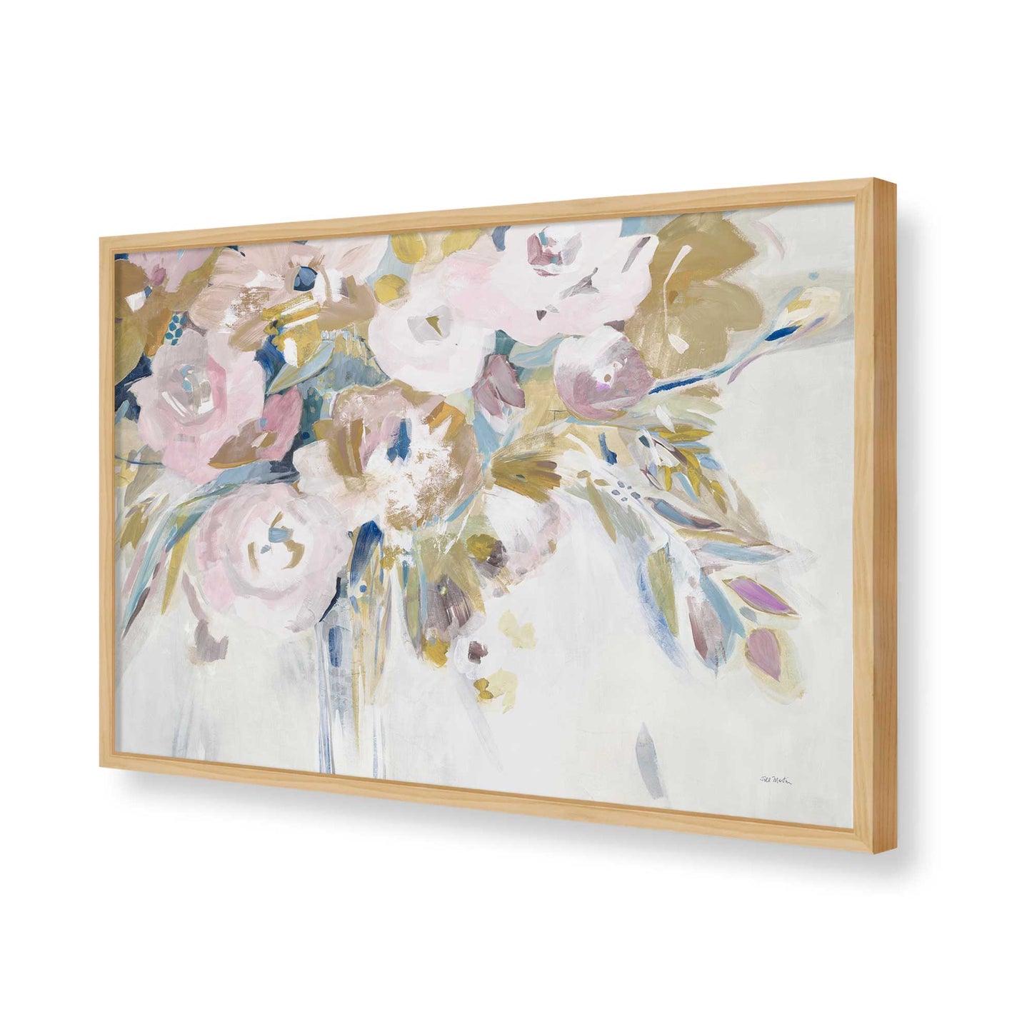 [Color:American Maple], Picture of art in a American Maple frame of the corner