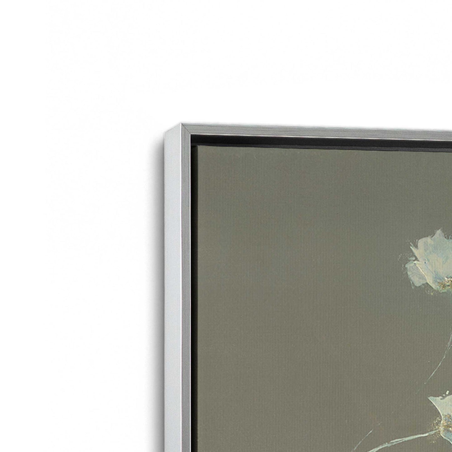 [Color:Polished Chrome], Picture of art in a Polished Chrome frame at an angle