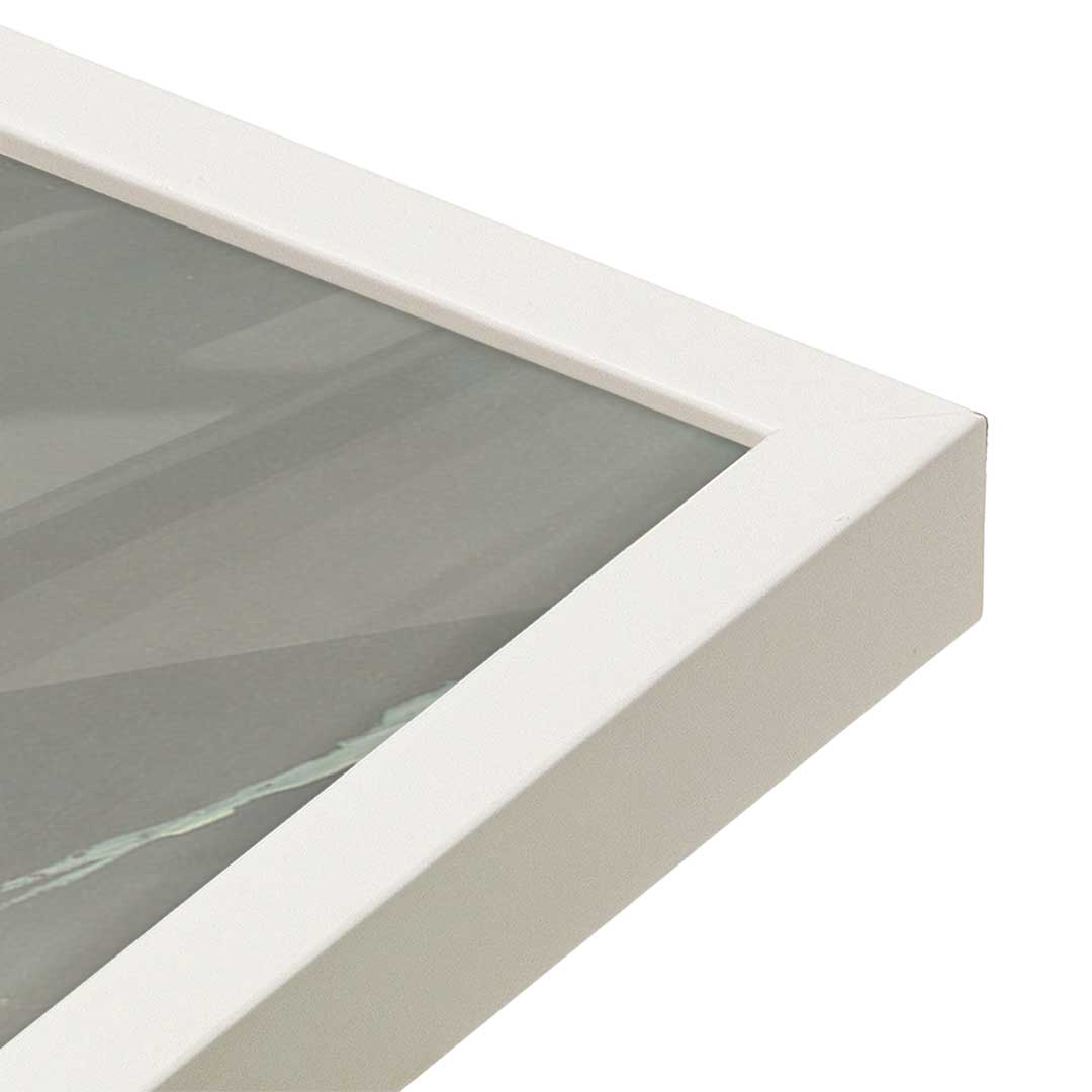 [Color:Opaque White], Picture of art in a Opaque White frame at an angle