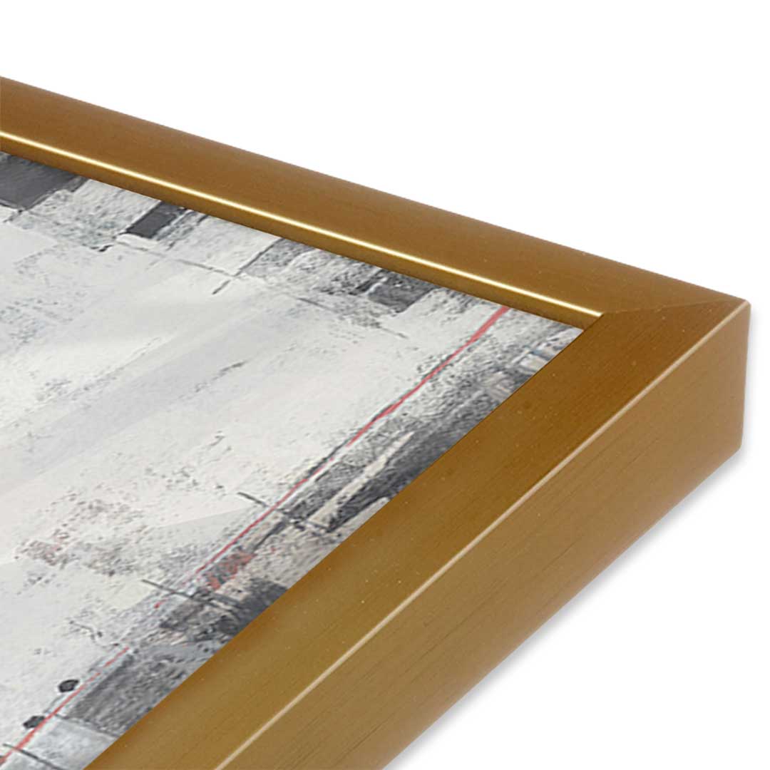 [Color:Polished Gold], Picture of art in a Polished Gold frame at an angle