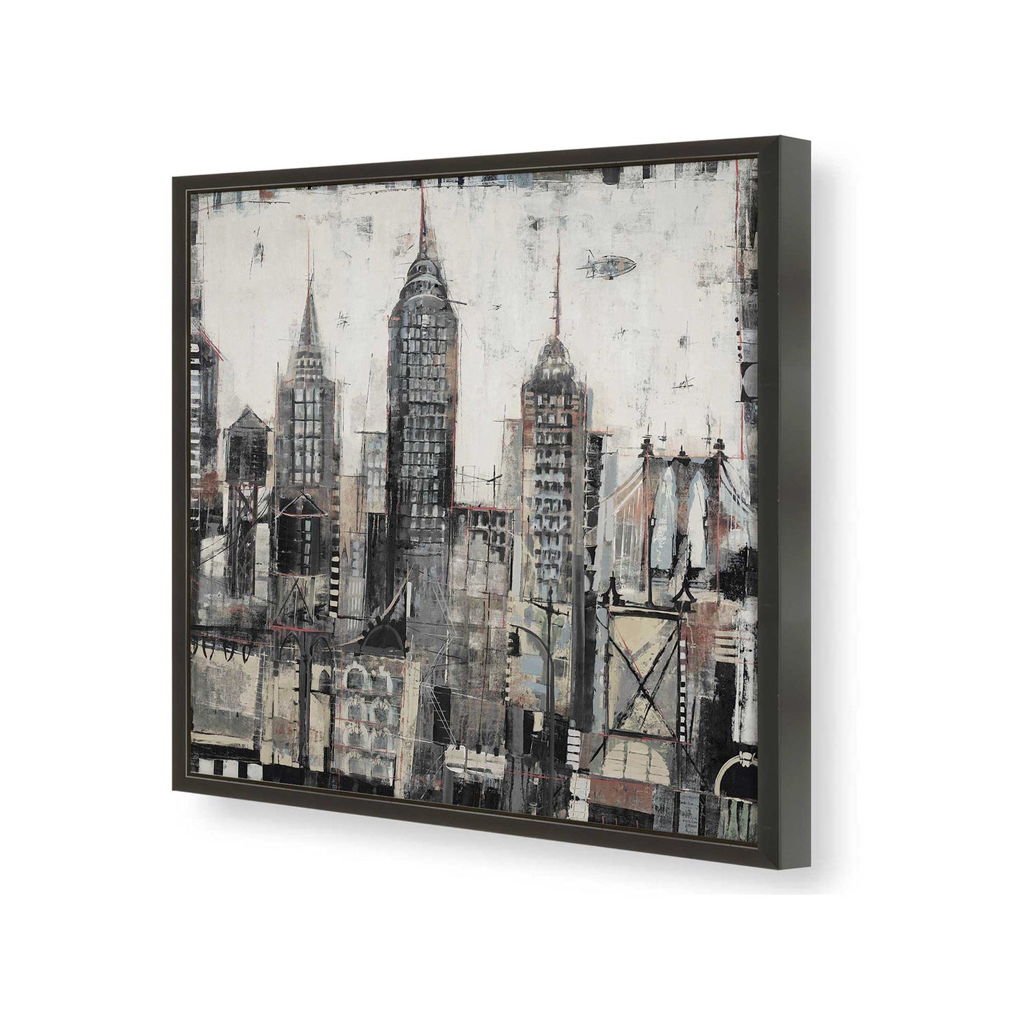 [Color:Satin Black], Picture of art in a Satin Black frame of the corner