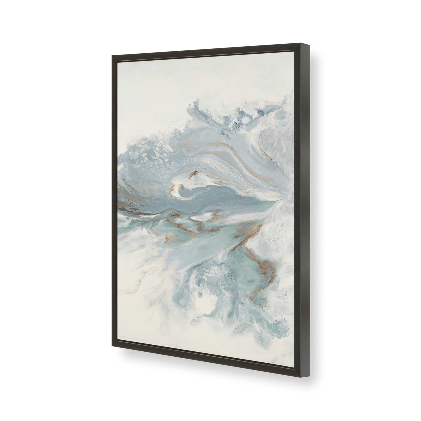 [Color:Satin Black], Picture of art in a Satin Black frame of the corner