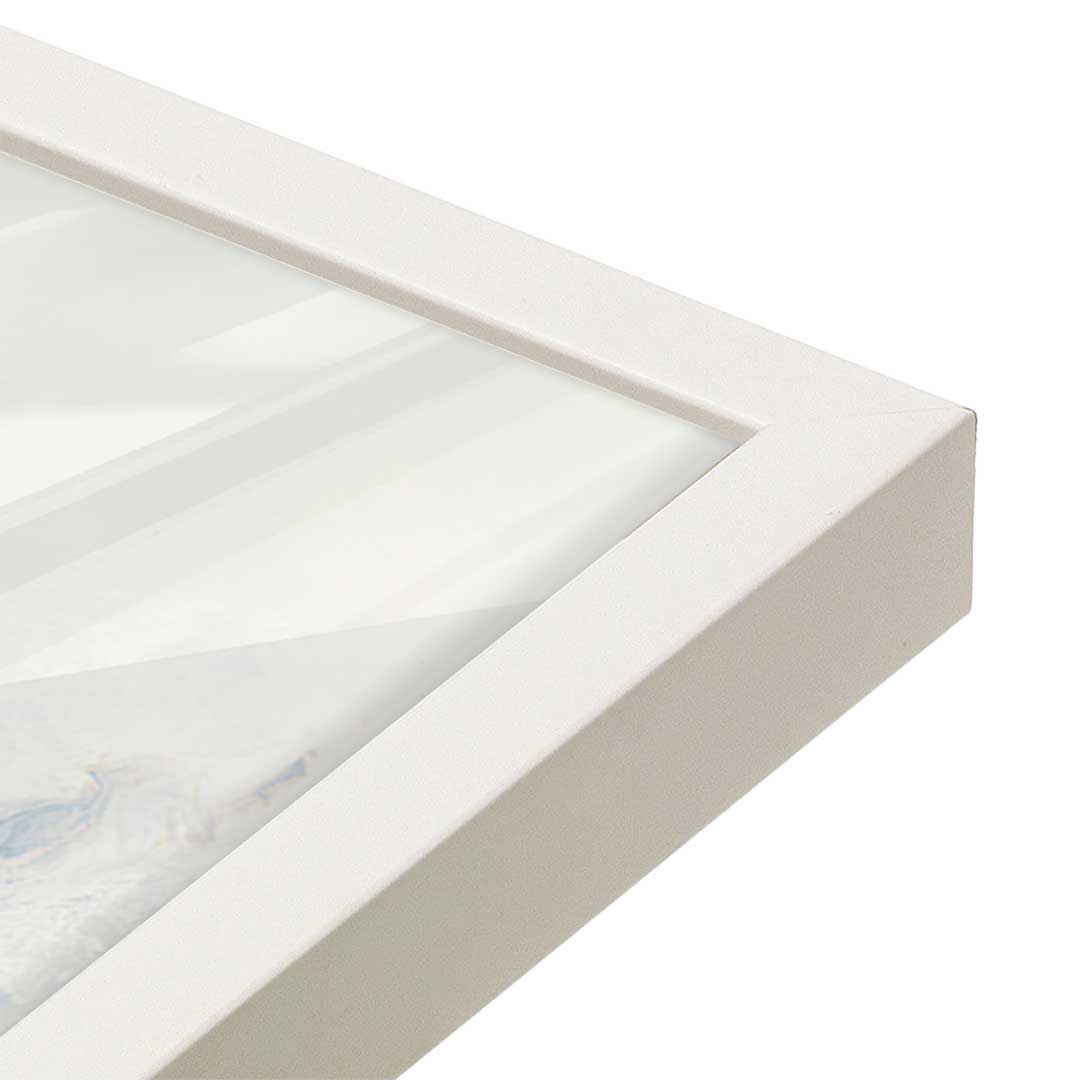 [Color:Opaque White], Picture of art in a Opaque White frame at an angle