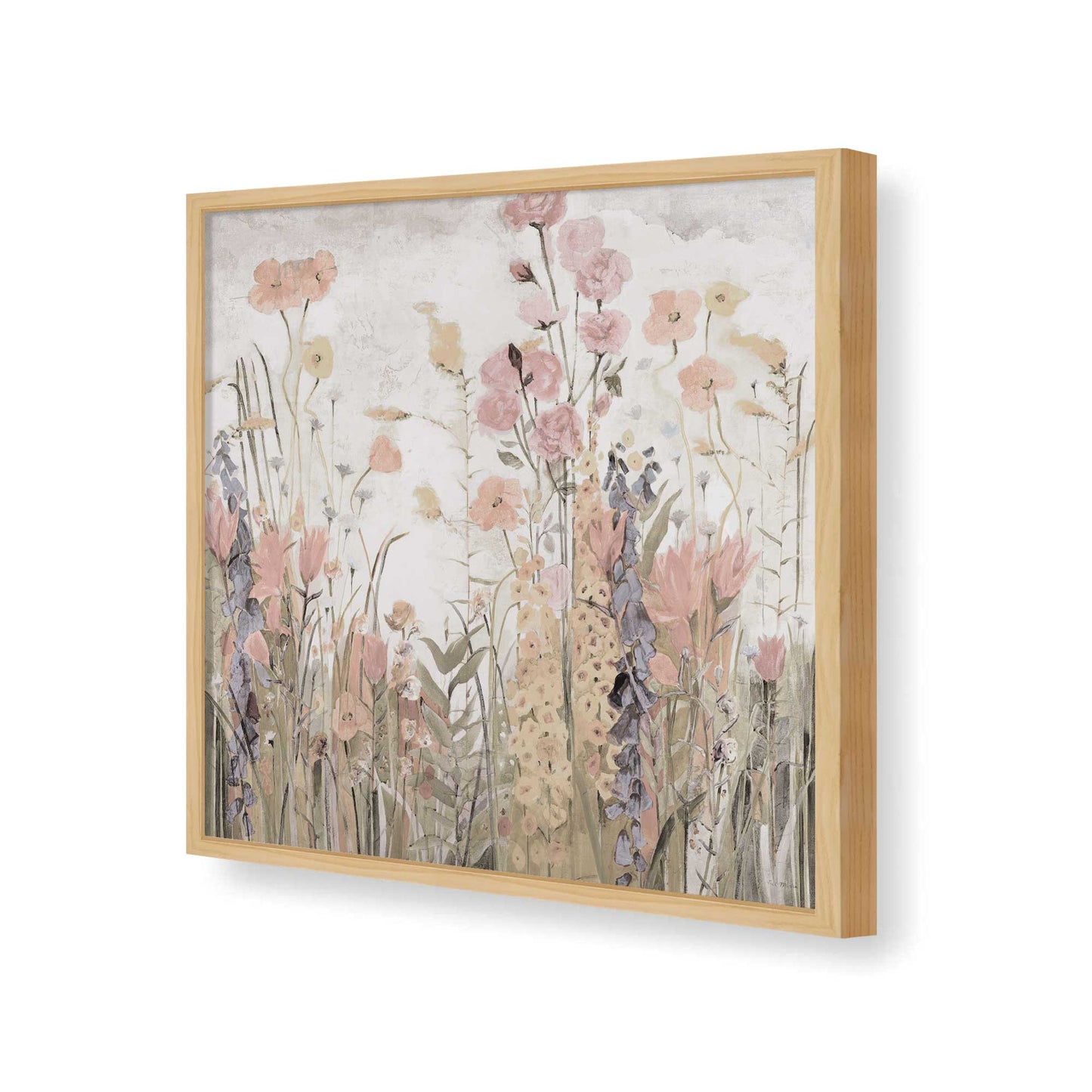 [Color:American Maple], Picture of art in a American Maple frame of the corner