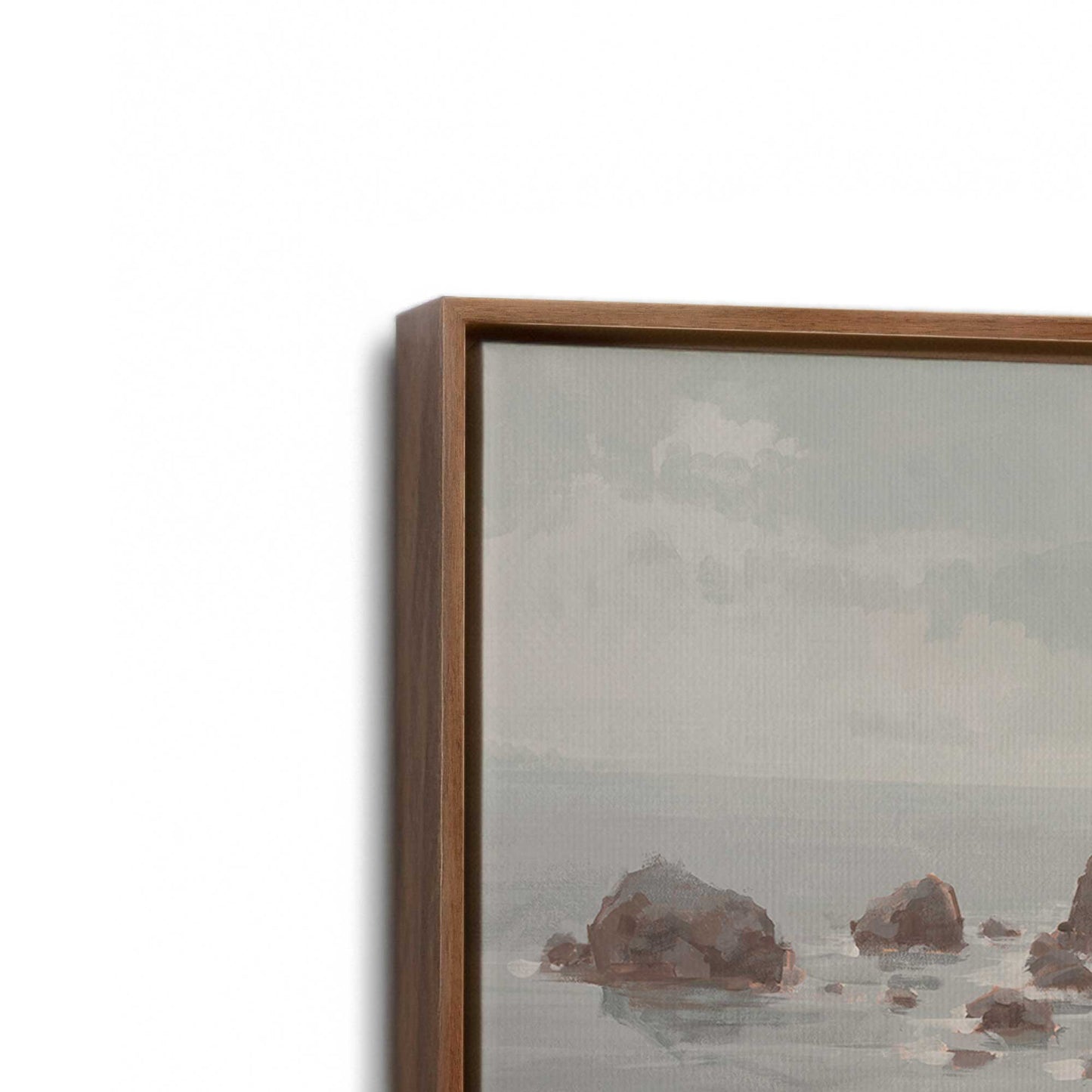 [Color:Walnut], Picture of art in a Walnut frame at an angle