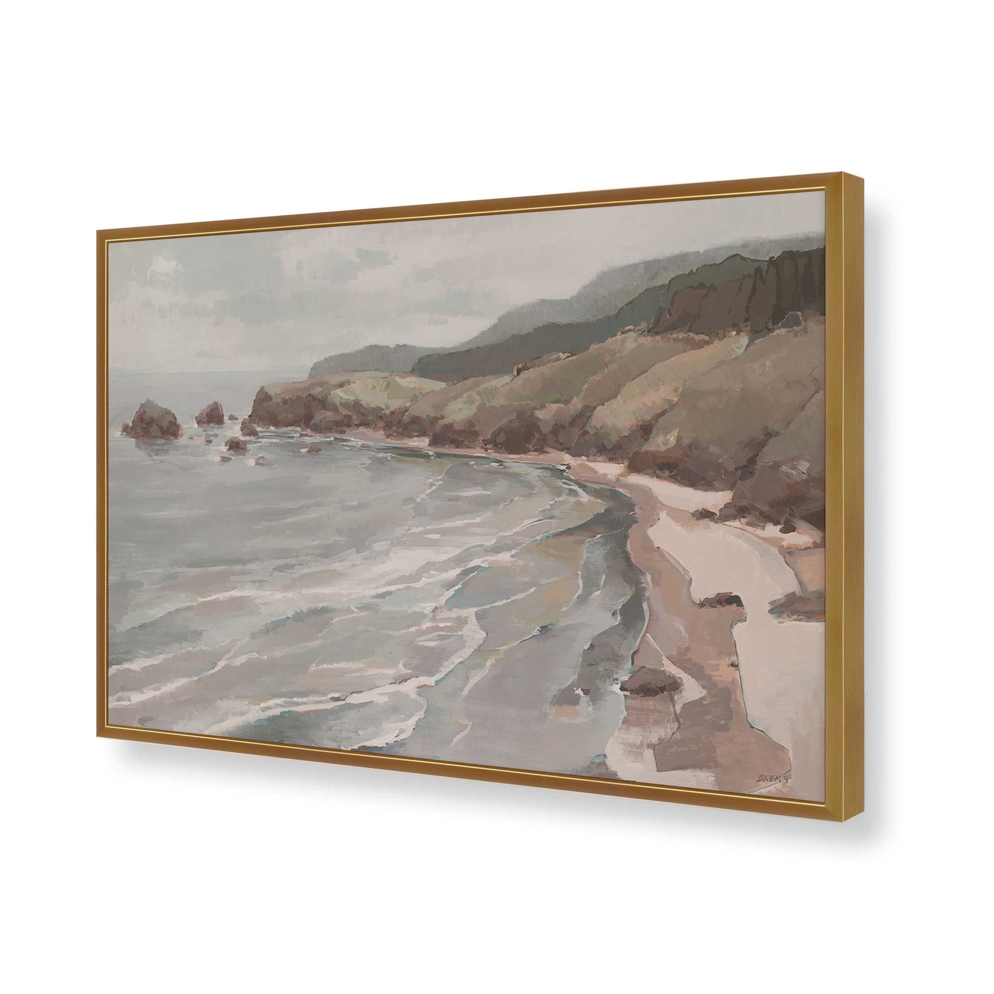 [Color:Polished Gold], Picture of art in a Polished Gold frame of the corner