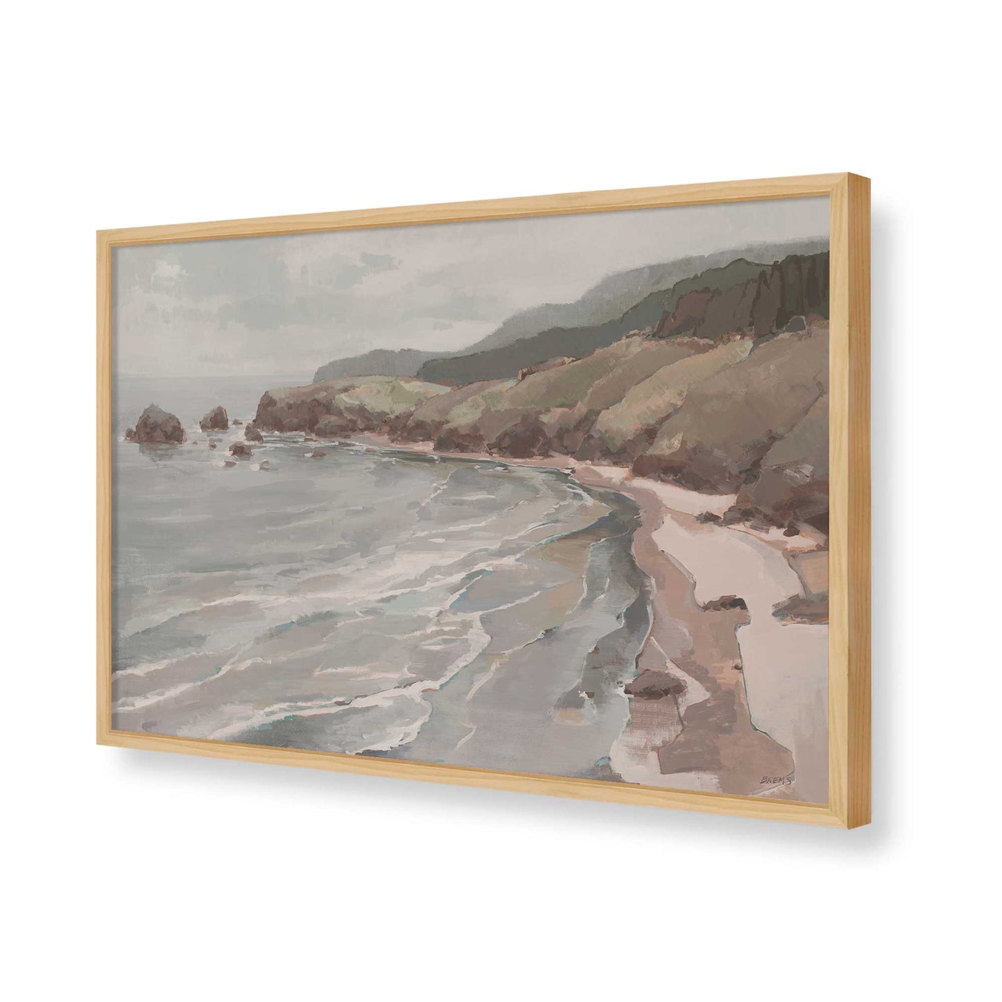 [Color:American Maple], Picture of art in a American Maple frame of the corner