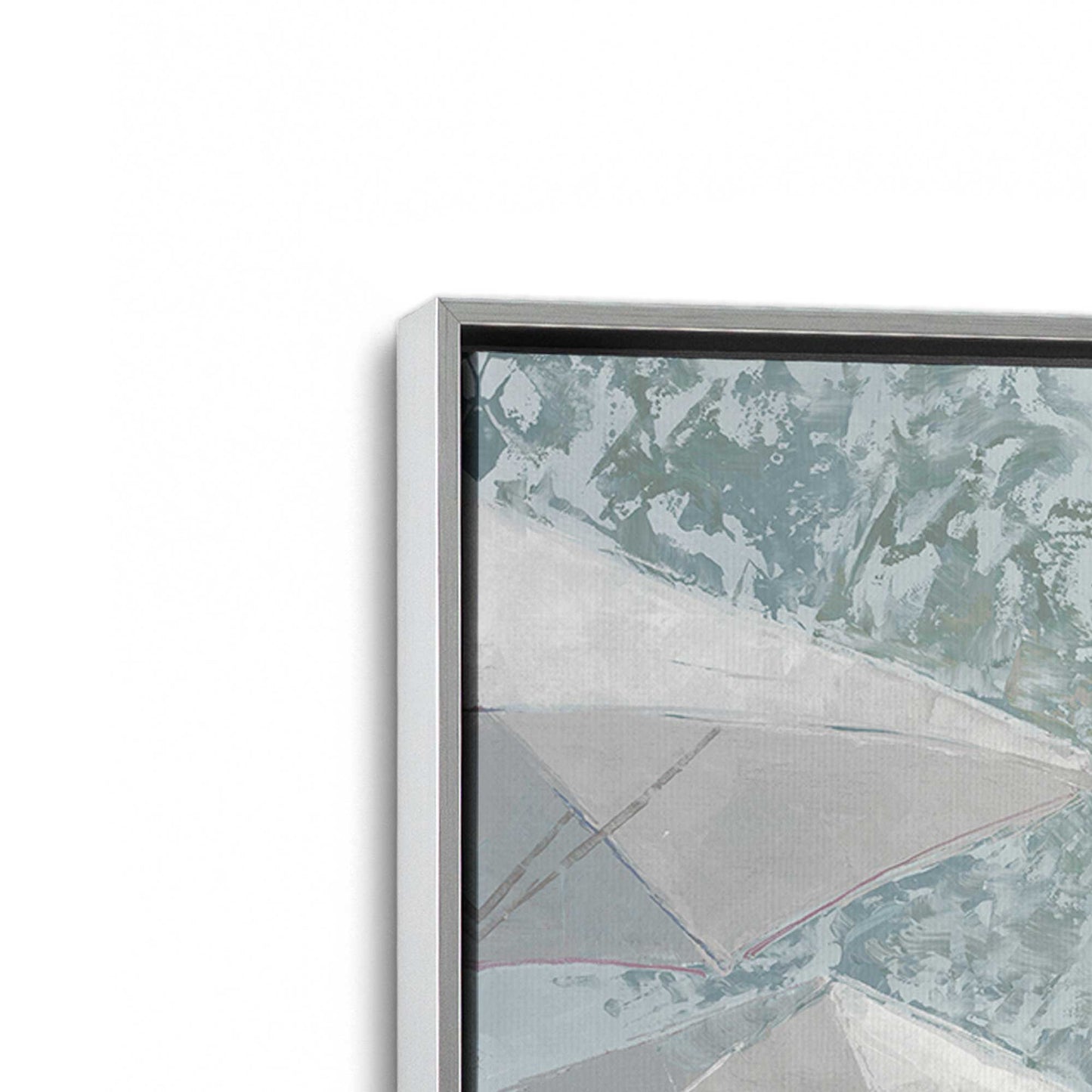 [Color:Polished Chrome], Picture of art in a Polished Chrome frame at an angle