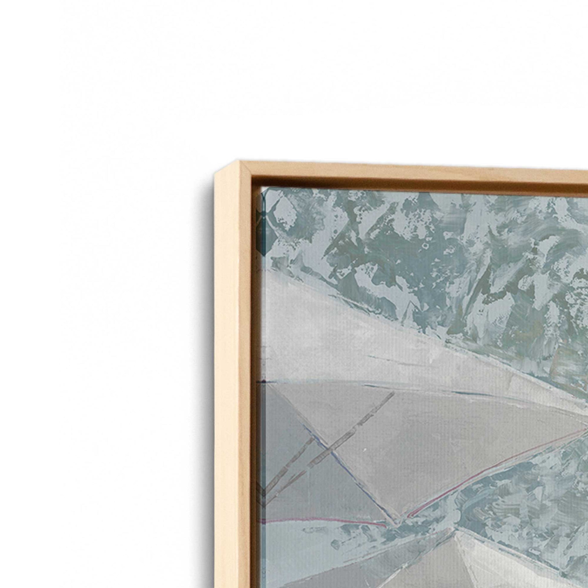 [Color:American Maple], Picture of art in a American Maple frame at an angle