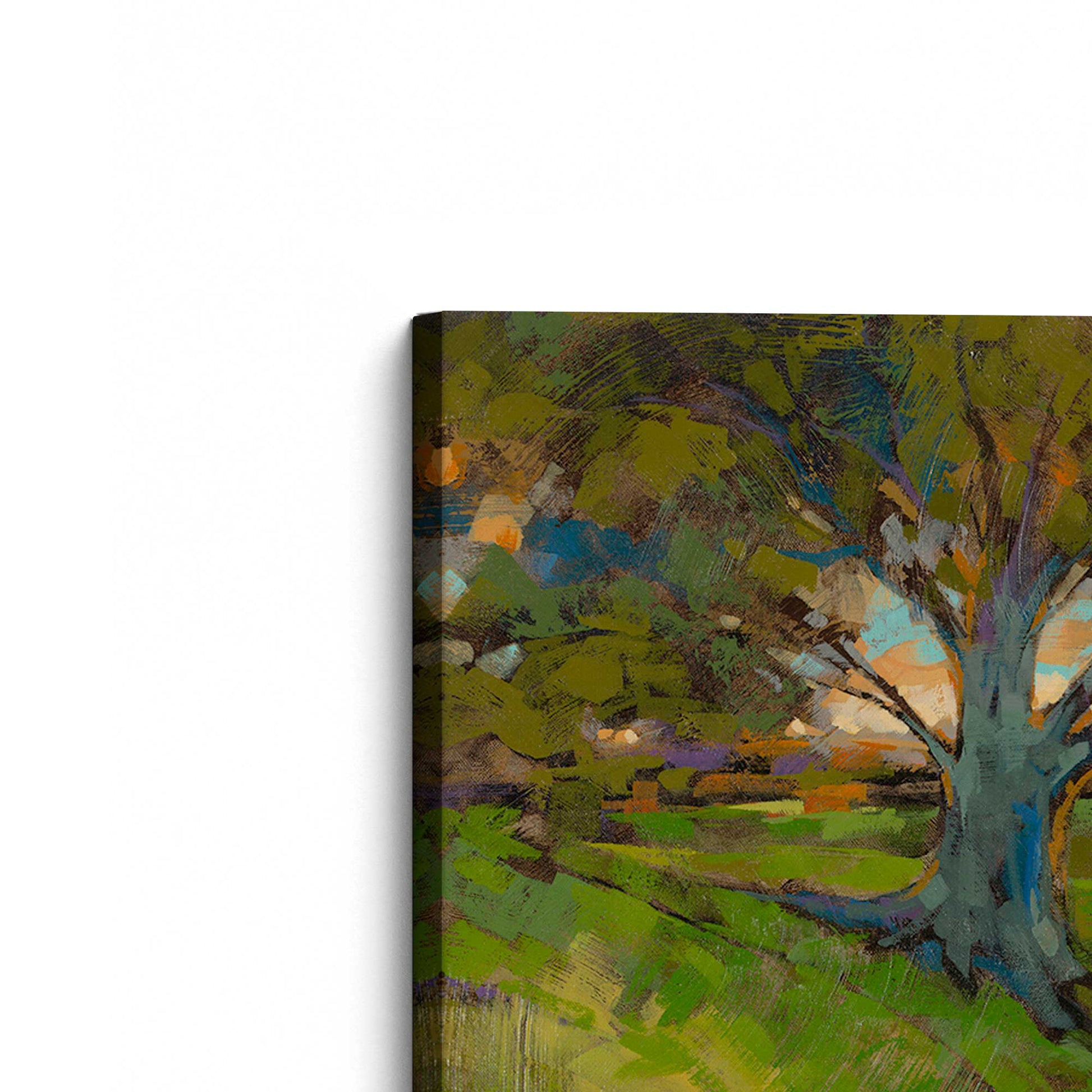 [Color:Stretched Canvas], Picture of the corner of the art